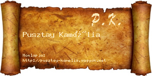 Pusztay Kamélia névjegykártya